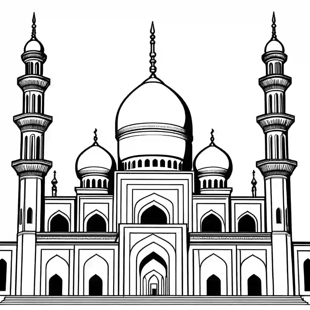 Mosques coloring pages
